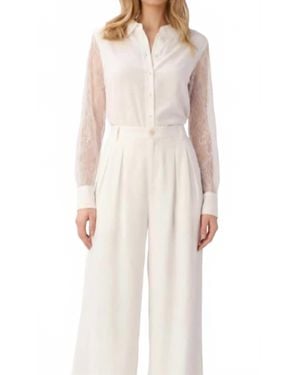 Cami NYC Chelsey Chiffon Blouse - Natural