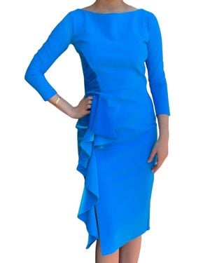 Chiara Boni Femke Velvet Dress - Blue