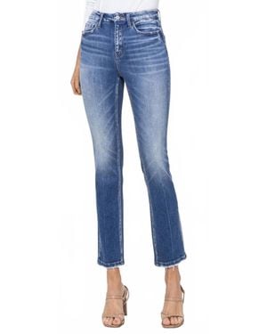Flying Monkey Poised High Rise Slim Straight Jeans - Blue