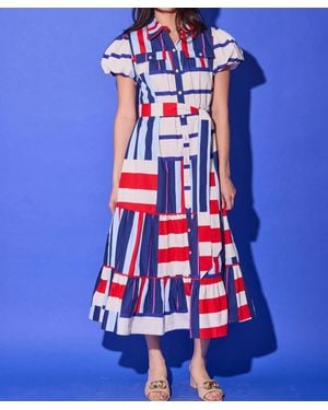 Alden Adair Luna Midi Dress - Blue