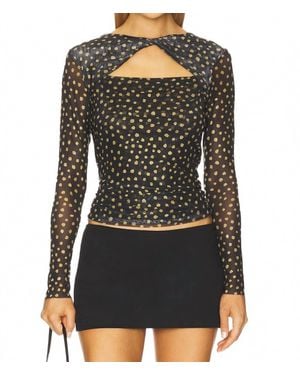 MISA Los Angles Neriah Long Sleeve Top - Black