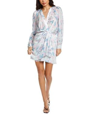 IRO Odine Silk-Blend Mini Dress - Blue