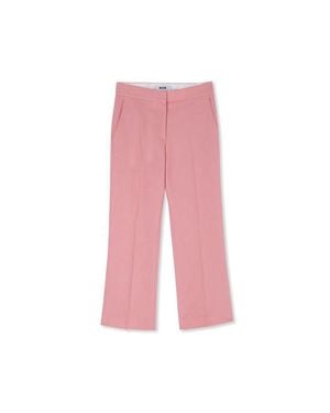 MSGM Viscose Casual Pants - Pink