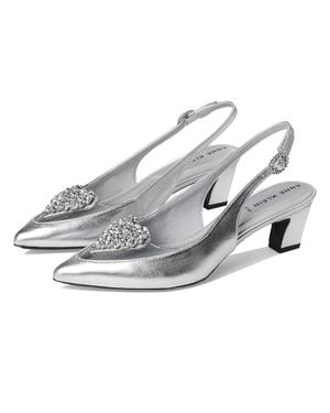 Anne Klein Inviting Pump Heart Embellished Slingback Htat1875 - Gray