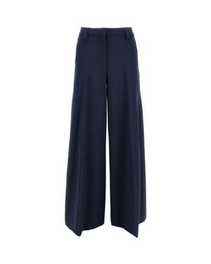 THE LATEST Wide Pants With Classic Front Closure - Blue