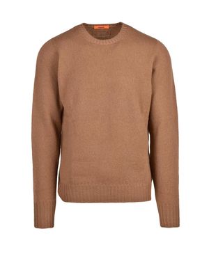 Drumohr Lambswool Crewneck Sweater - Brown