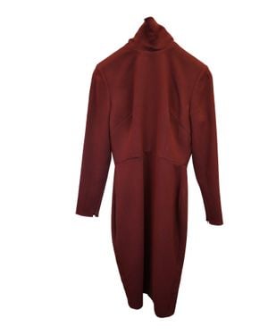 Alex Perry Mock Neck Dress - Red