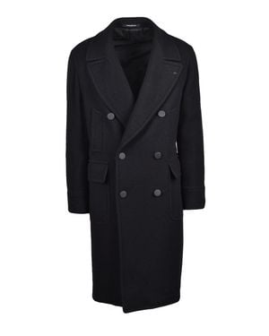 Tagliatore Double-Breasted Unlined Wool-Blend Coat - Black