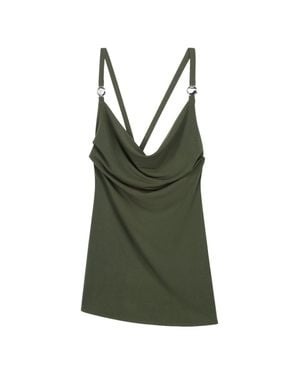 Coperni Draped Cowl Neckline Tank Top - Green