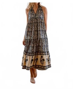 Maelu Poppy Modal Midi Dress - Brown