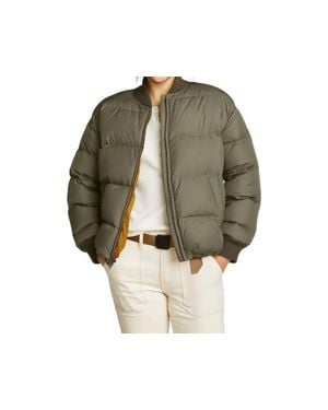 Eddie Bauer Original Down Puffer Bomber Jacket - Natural