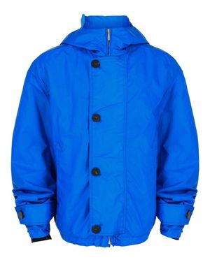 Ferragamo Coated Hooded Jacket - Blue