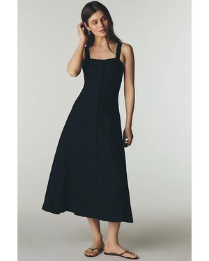 DL1961 Danika 100% Linen Midi Dress - Black
