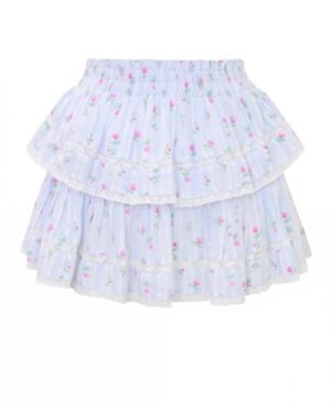 LoveShackFancy Ruffle Mini Skirt - Blue
