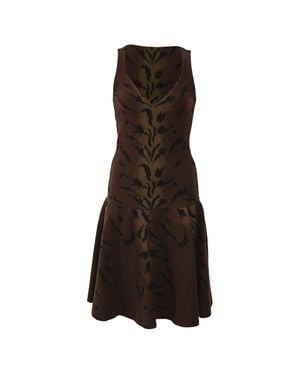 Antonio Berardi Antonio Barardi Tiger Print Puff Dress - Brown