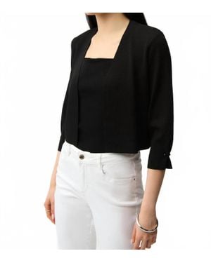 Joseph Ribkoff Knit Open Cardigan - Black