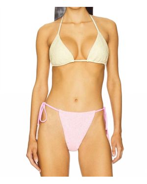 Oceanus Nixie Color Block Bikini Top - Natural