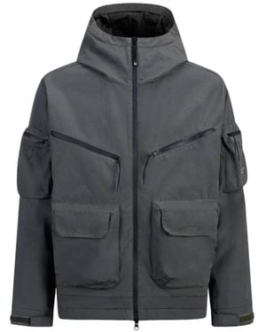 Murphy & Nye Dark Sheer 1 Cropped Hooded Jacket - Gray