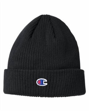 Champion Ribbed Cuffed Beanie - Black