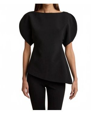 Klesis Hepburn Boat Neck Top - Black