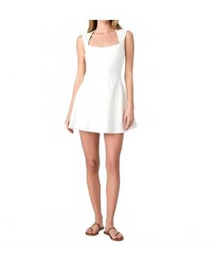 French Connection Lula Ponte Skater Mini Dress - White