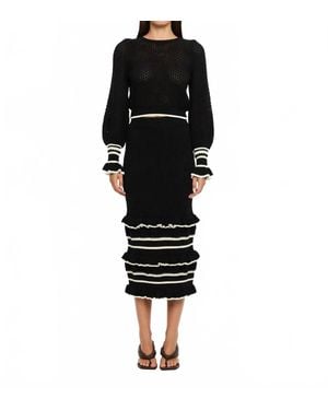 Kivari Rafaela Knit Midi Skirt - Black
