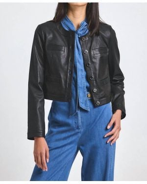 10 Crosby Derek Lam Penny Leather Jacket - Blue