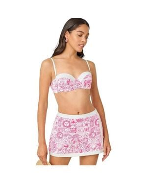 Lilly Pulitzer Leven Bikini Top Cherry Blossom Swimwear Gbo3781 - Red