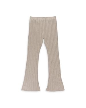 CALLIPYGIAN Lurex Crinkle Champagne Straight Pants - Gray