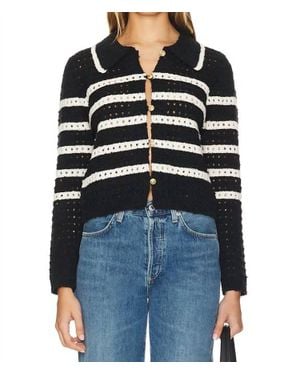 Line & Dot Let Me Be Cardigan - Blue