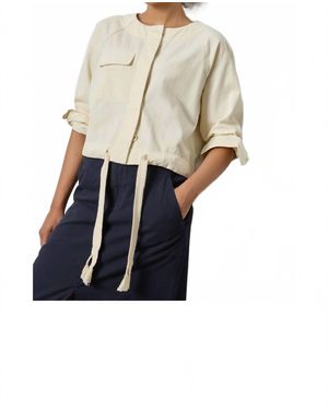 Lilla P Drawstring Waist Jacket - White