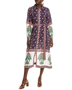 Garrie B Button-Down Midi Dress - Purple