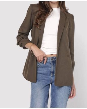 Sadie & Sage Backyard Long Sleeve Blazer - Black