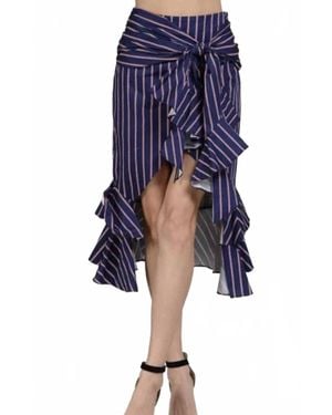 Strut & Bolt Front Tie Skirt - Blue
