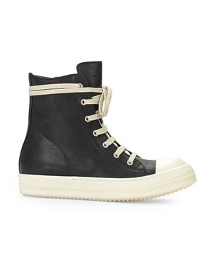 関税送料込★RICK OWENS☆ハイトップ レザー スニーカー Rick Owens - レザーハイトップスニーカー をオンライン購入