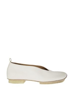 Uma Wang Leather Ballerina Shoes - White