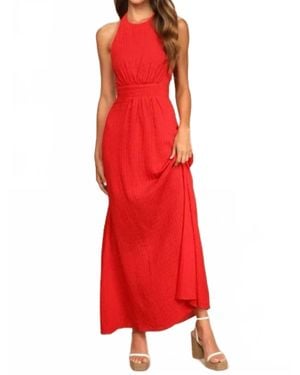 Lush Charm Maxi Dress - Red