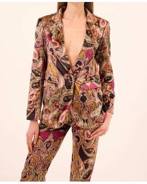 MISA Los Angles Catroux Blazer Jacket - Brown