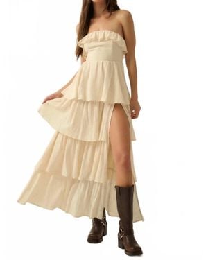 Promesa Ruffle Maxi Dress - Natural
