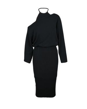 Moschino Jeans Long Asymmetric Jersey Dress - Black