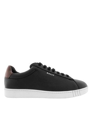Bally Wilson Wildy Leather Low-Top Sneakers - Black