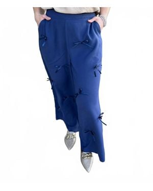 Jodifil Amora Bow Wide Leg Pants - Blue
