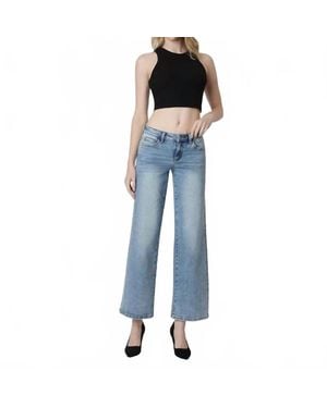 VERVET BY FLYING MONKEY Gem Low Rise Wide Leg Jeans - Blue