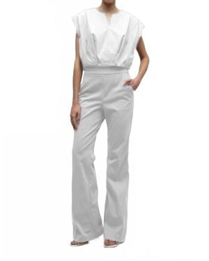 Jonathan Simkhai Wrenli Pleated Top - Gray