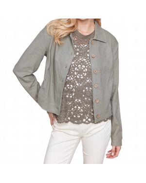 Charlie b Linen Blend Jacket - Gray