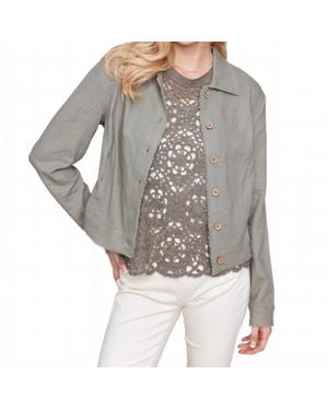 Charlie b Linen Blend Jacket - Gray