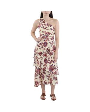 A.L.C. Perry Floral Print Silk Midi Dress - Pink