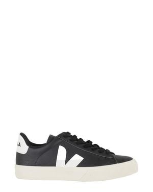 Veja Campo Sneakers With Textured Leather Upper - Black