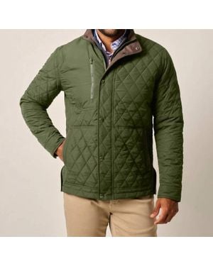 Johnnie-o Juno Quilted Snap Jacket - Green