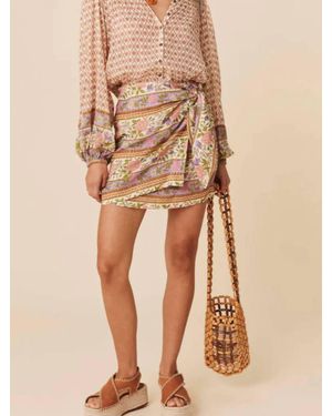 Spell Collective Sienna Wrap Skirt - Natural